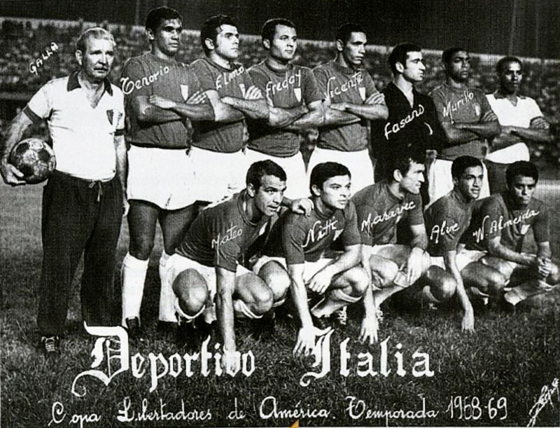 Deportivo Italia en la Libertadores de 1969 Tenorio, Correa, Ellie